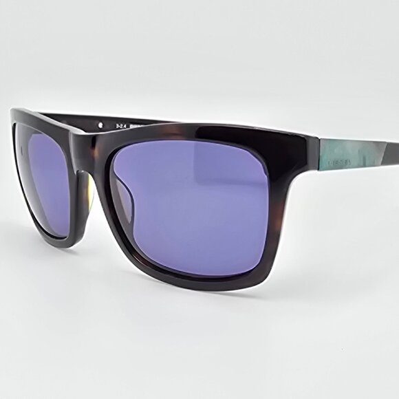 Diesel DL0120 Col.86C Dark Tortoise Frame Light Blue Lens Sunglasses 54-18-140 - Picture 1 of 13